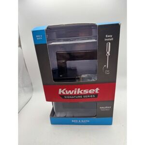Kwikset Signature Series Halifax Bed Bath Door Lock Lever Matte Black 97300-949